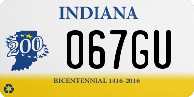 IN license plate 067GU