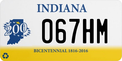 IN license plate 067HM