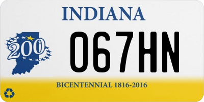 IN license plate 067HN