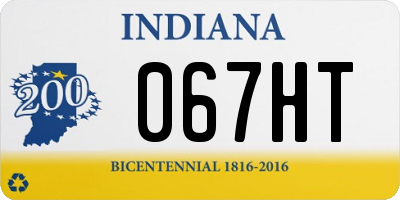 IN license plate 067HT