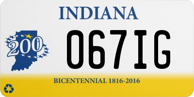 IN license plate 067IG