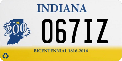 IN license plate 067IZ