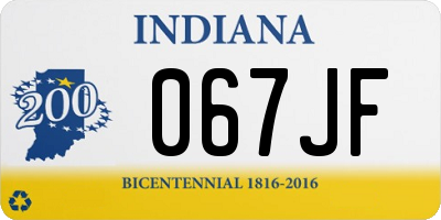 IN license plate 067JF