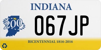 IN license plate 067JP