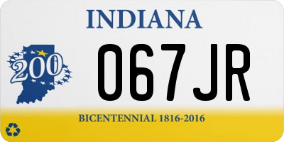 IN license plate 067JR