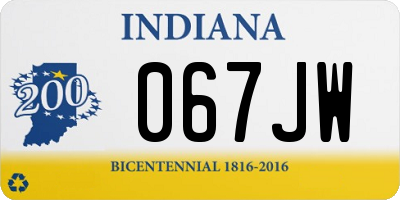 IN license plate 067JW