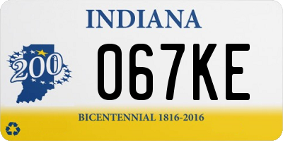 IN license plate 067KE