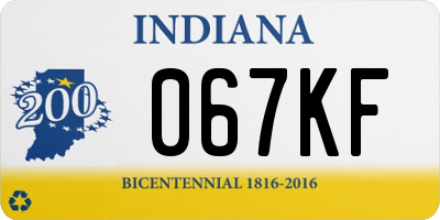 IN license plate 067KF