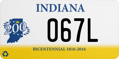 IN license plate 067L