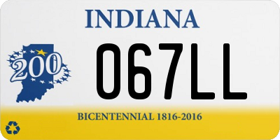 IN license plate 067LL