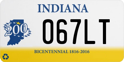 IN license plate 067LT