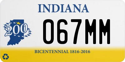 IN license plate 067MM