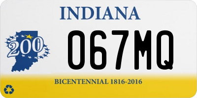 IN license plate 067MQ