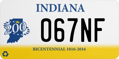 IN license plate 067NF