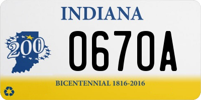 IN license plate 067OA