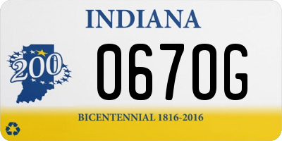 IN license plate 067OG