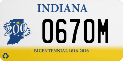 IN license plate 067OM