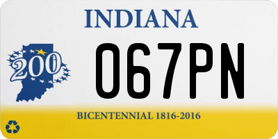 IN license plate 067PN