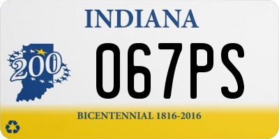 IN license plate 067PS