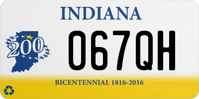 IN license plate 067QH