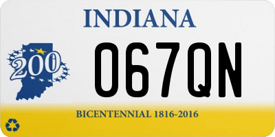 IN license plate 067QN