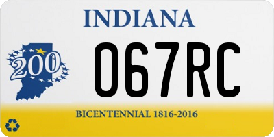 IN license plate 067RC