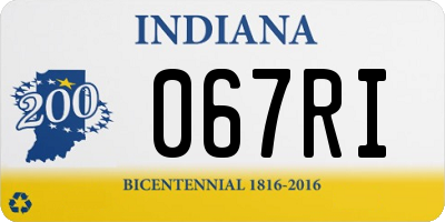 IN license plate 067RI