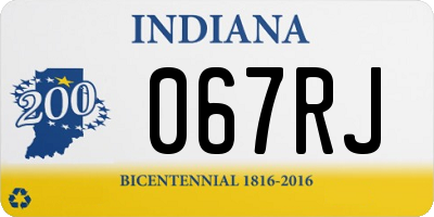 IN license plate 067RJ