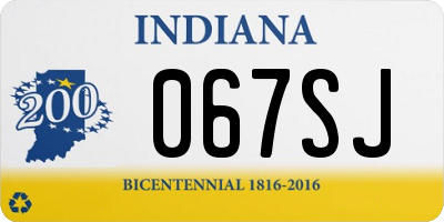 IN license plate 067SJ