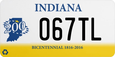 IN license plate 067TL