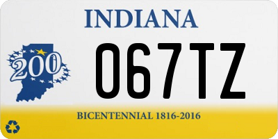 IN license plate 067TZ