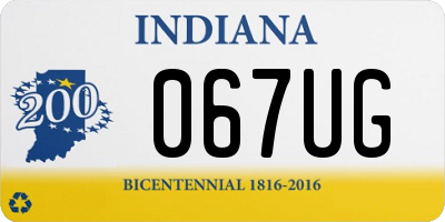 IN license plate 067UG