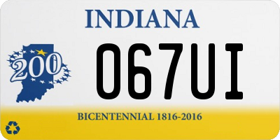IN license plate 067UI