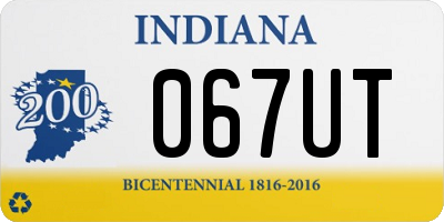 IN license plate 067UT