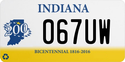 IN license plate 067UW