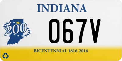 IN license plate 067V