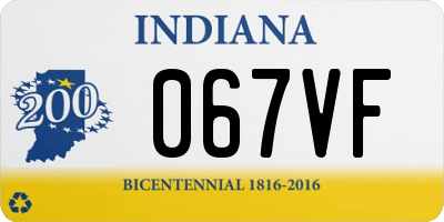 IN license plate 067VF