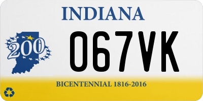 IN license plate 067VK