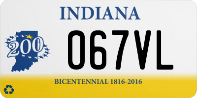 IN license plate 067VL