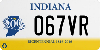 IN license plate 067VR