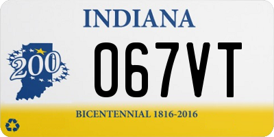 IN license plate 067VT