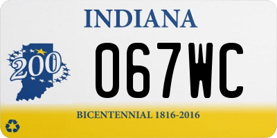 IN license plate 067WC