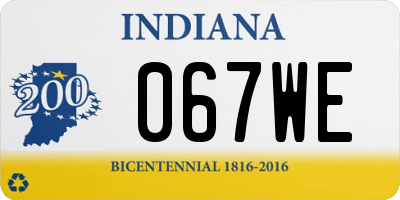 IN license plate 067WE