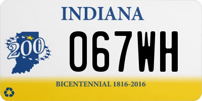 IN license plate 067WH