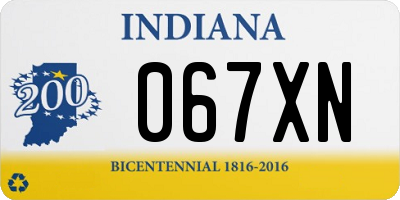 IN license plate 067XN