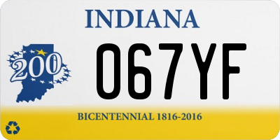 IN license plate 067YF