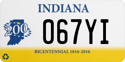 IN license plate 067YI