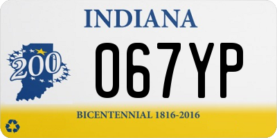 IN license plate 067YP