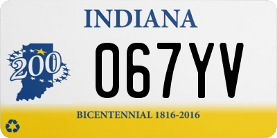 IN license plate 067YV