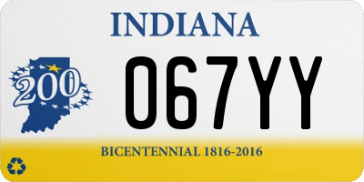 IN license plate 067YY